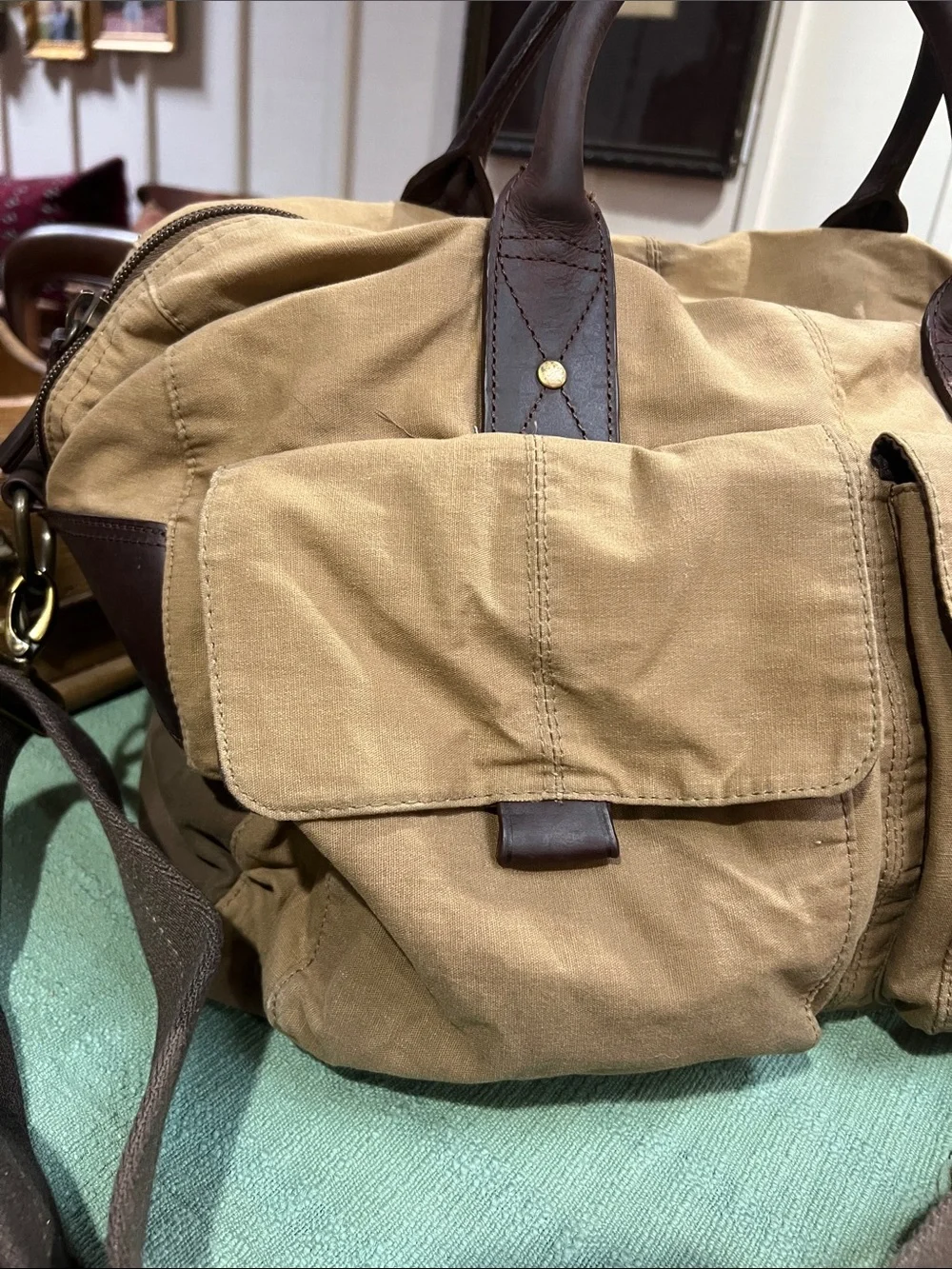 Fossil Wagner Waxed Canvas Duffel Bag